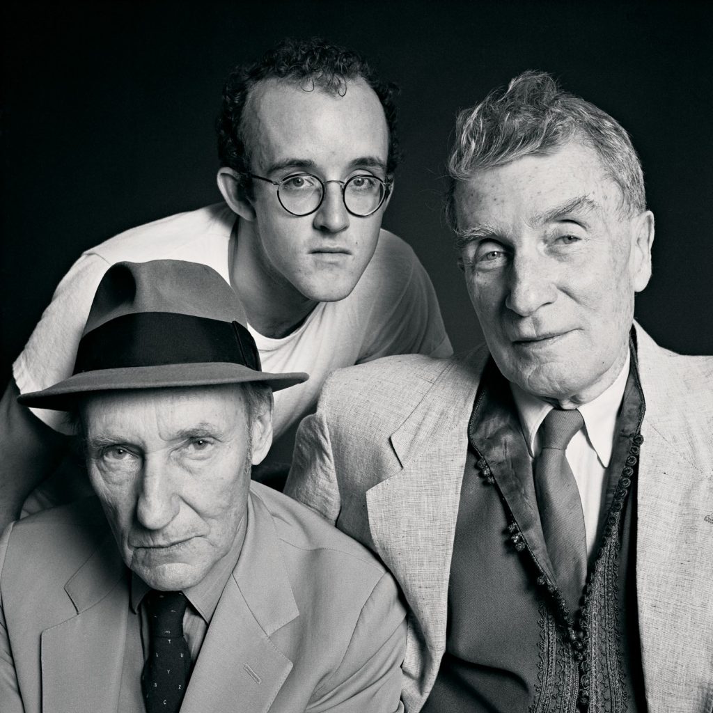 William Burroughs, Brion Gysin, and Keith Haring, Photo by Tseng Kwong Chi, 1985 © Muna Tseng Dance Projects, Inc., New York