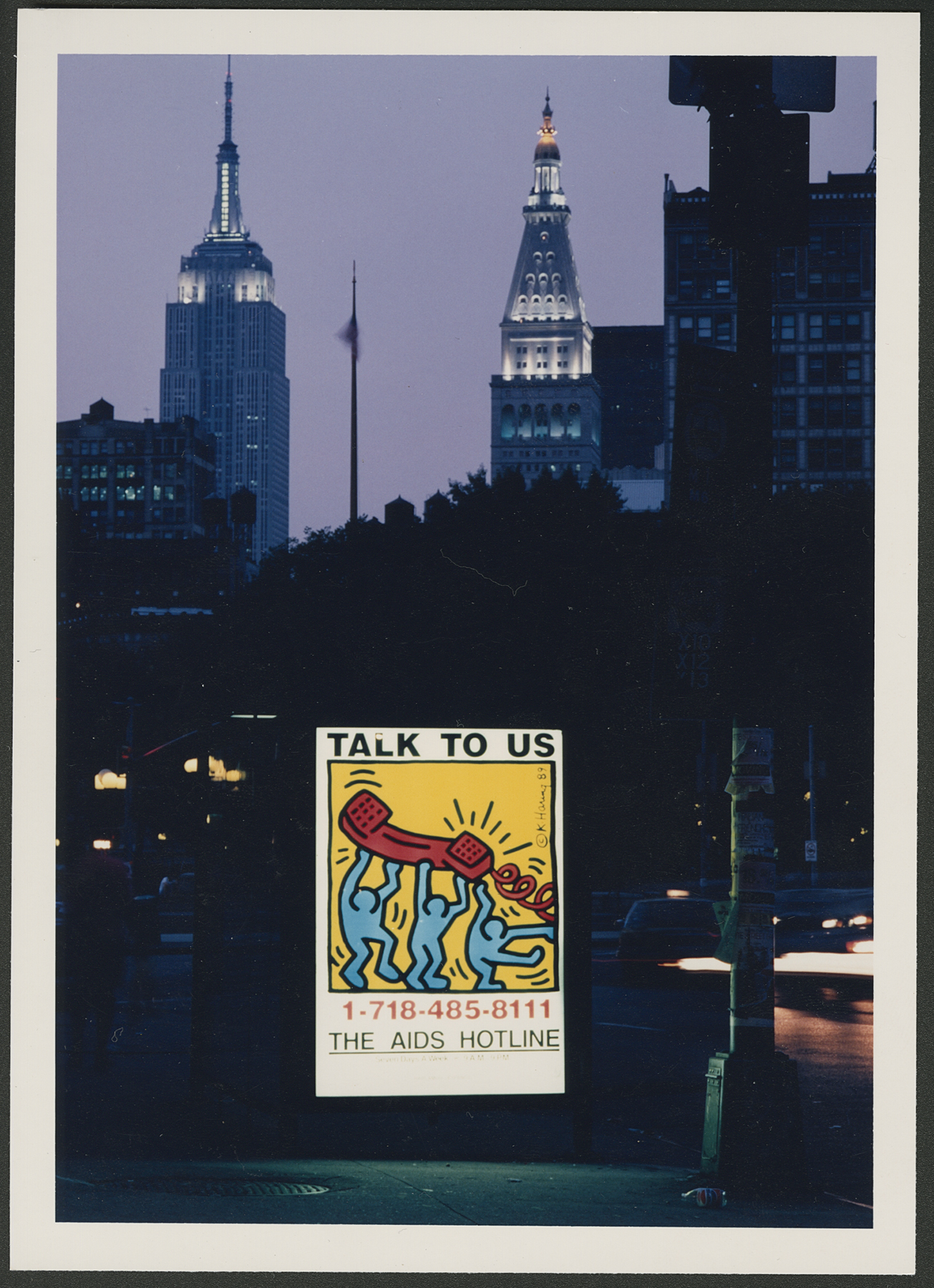 AIDS Hotline poster, NYC, 1989