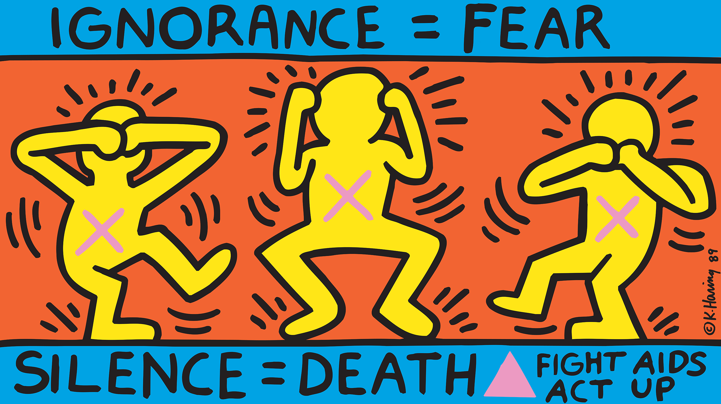 Ignorance = Fear, Silence = Death, Act Up poster, 1989