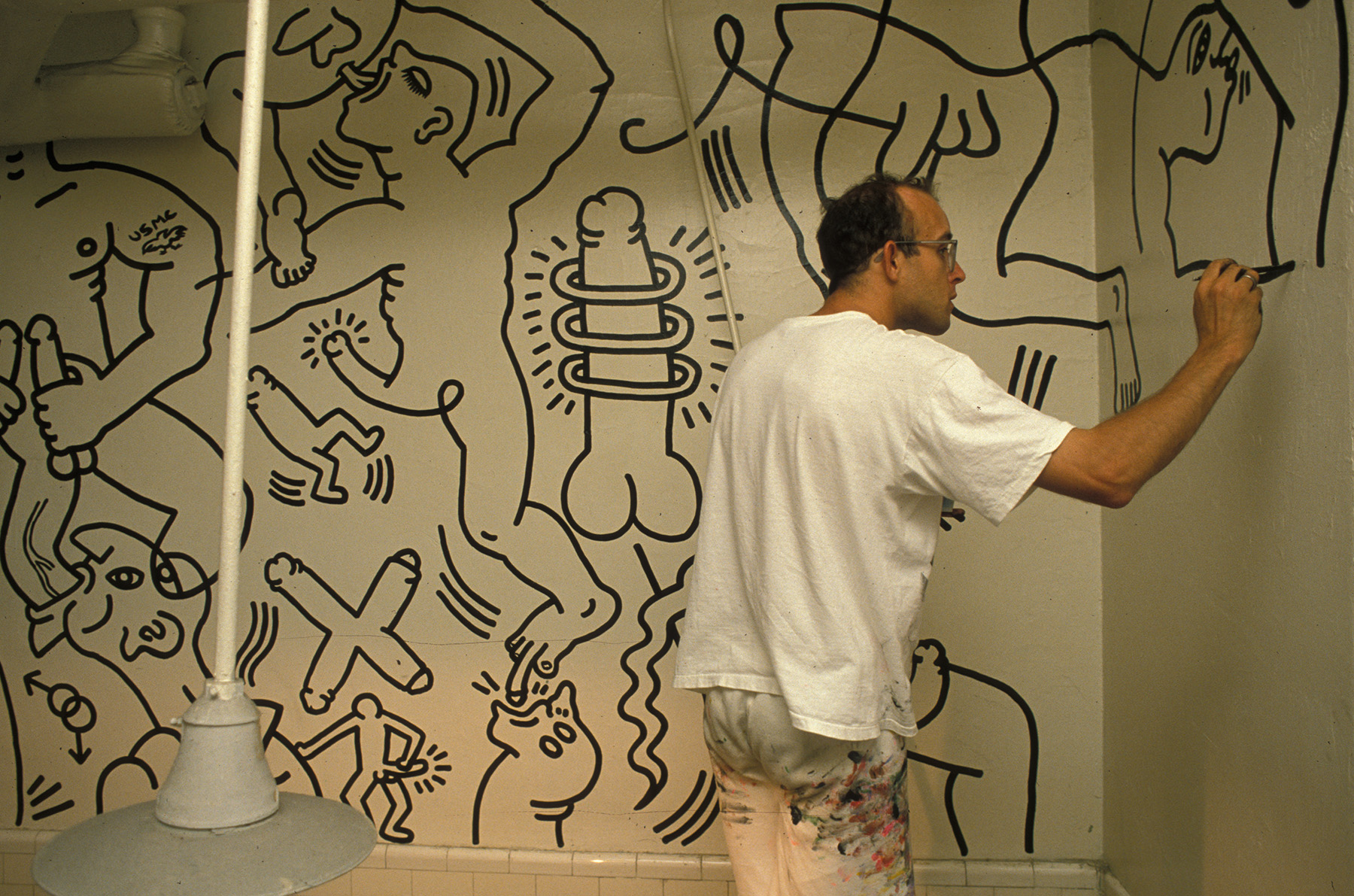 Keith Haring painting Once Upon a Time...